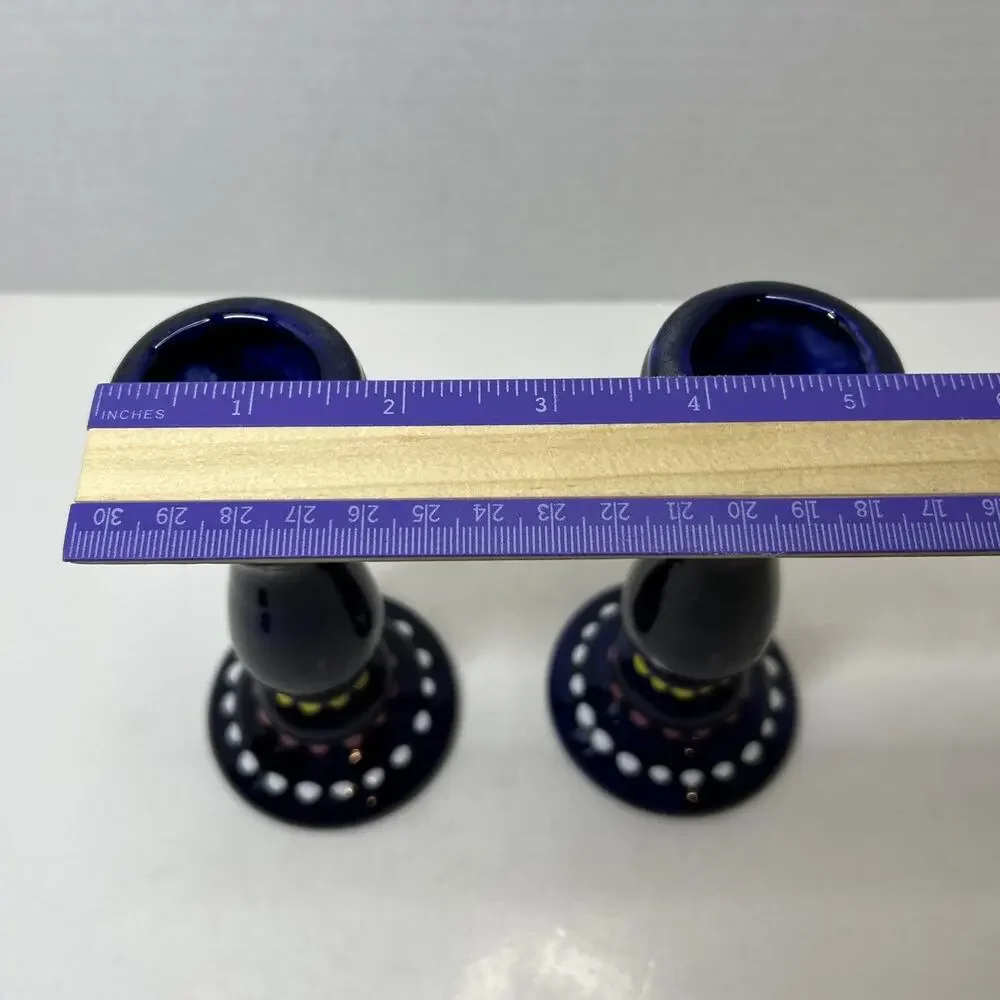 Pair Of Cobalt Blue Ceramic 6